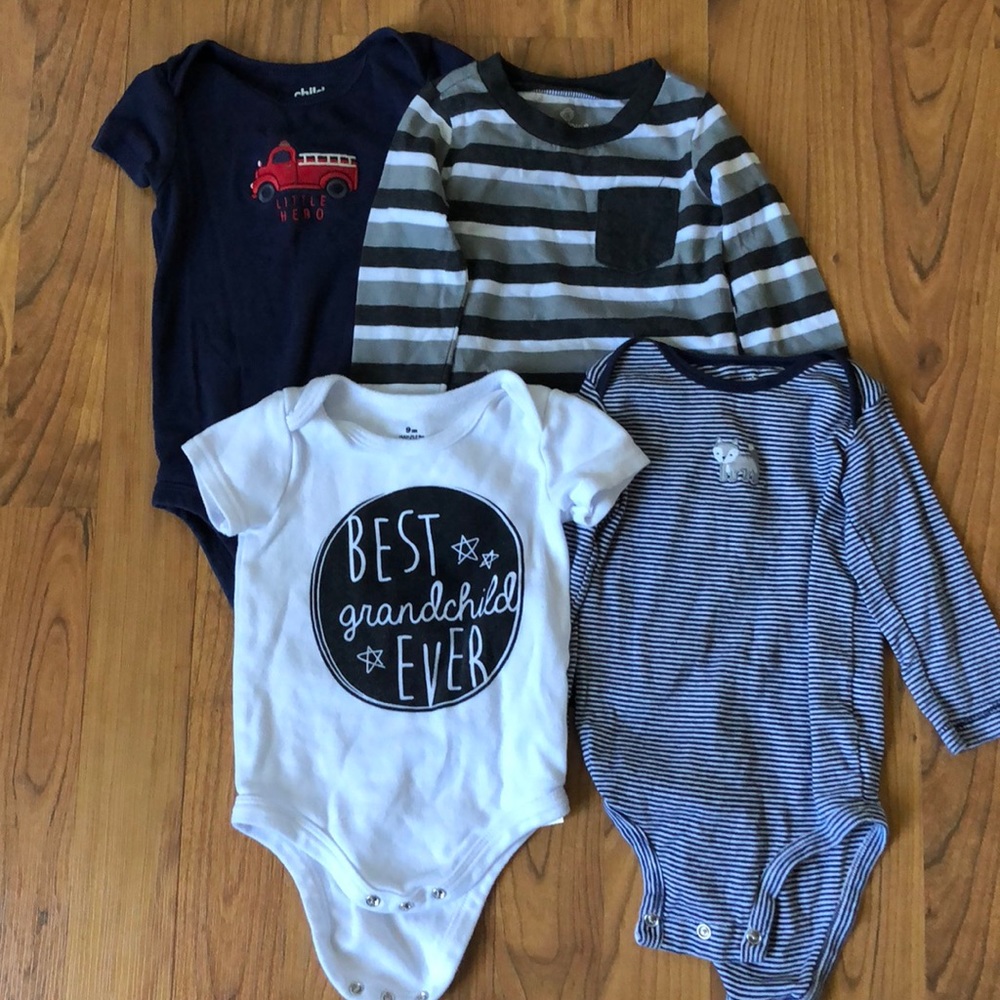 Baby boy onesie lot